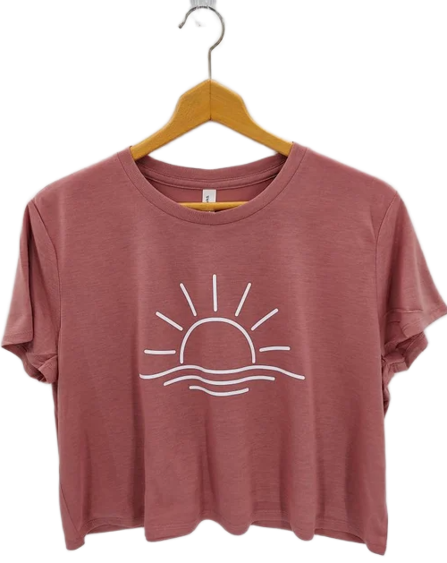 Café Au Lait Boxy Cropped Tee